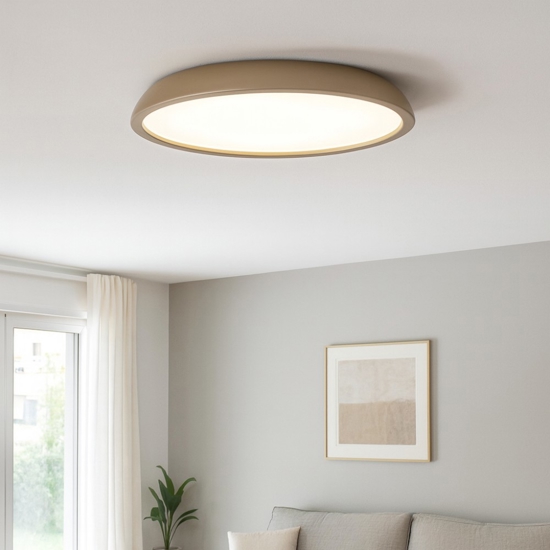 Isyluce plafoniera zenal sabbia rotonda led 55w 3000k 4000k dimmerabile