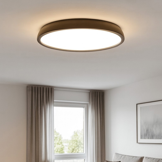 Isyluce plafoniera zenal marrone led 108w dimmerabile rotonda