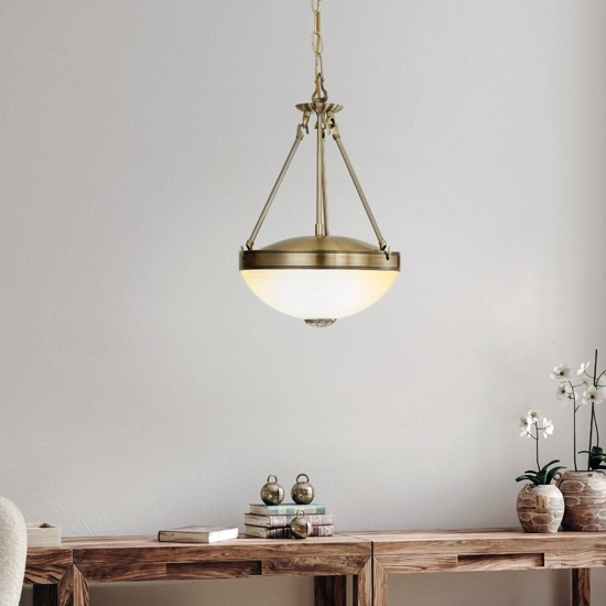 Savoy eglo lampadario da cucina classica paralume in vetro satinato