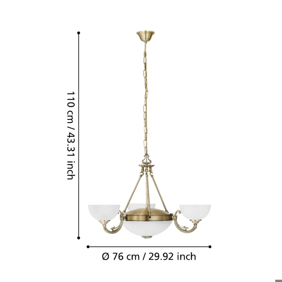 Savoy eglo lampadario per camera da letto colore oro