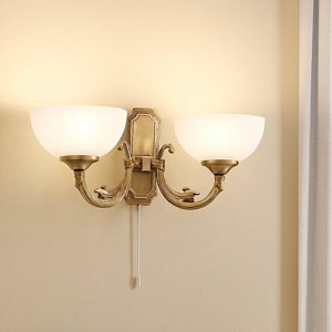 Savoy eglo applique da parete stile classico 2 luci