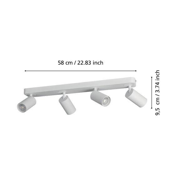 Telimbela z eglo plafoniera da cucina con faretti gu10 led rgb 2700k a 6500k