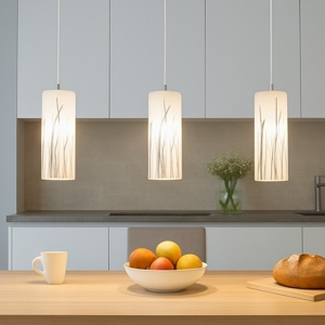 Rivato eglo lampadario da cucina in vetro decorato 3 luci