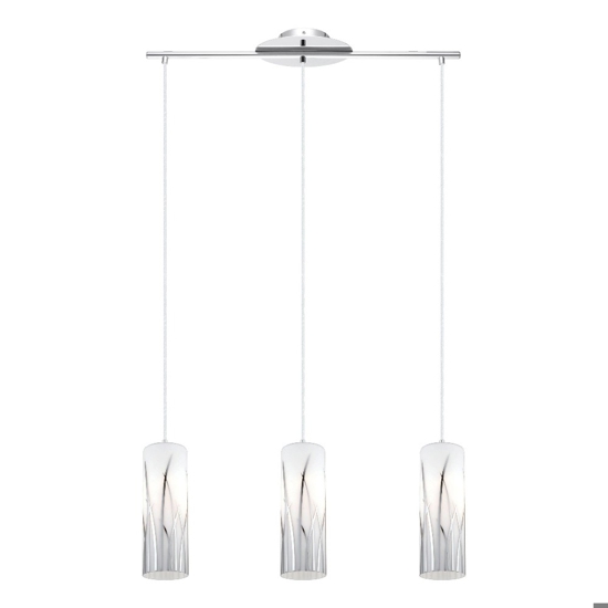 Rivato eglo lampadario da cucina in vetro decorato 3 luci