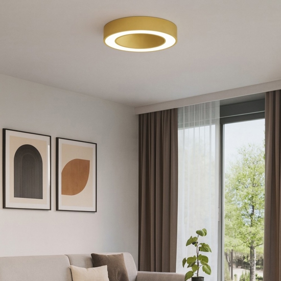 Gea luce plafoniera flor led 30w 3000k colore oro