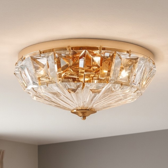 Maytoni facet plafoniera moderna circolare in vetro