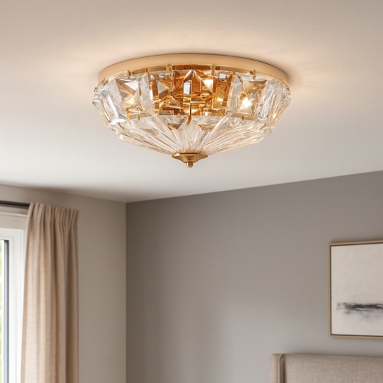 Maytoni facet plafoniera moderna circolare in vetro