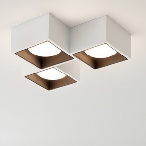 Visualizza i dettagli per Sforzin nasso plafoniera quadrata in gesso dettagli bronzo 3 luci Sforzin nasso plafoniera quadrata in gesso dettagli bronzo 3 luci