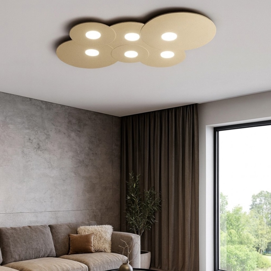 Plafoniera sabbia per soggiorno design moderna