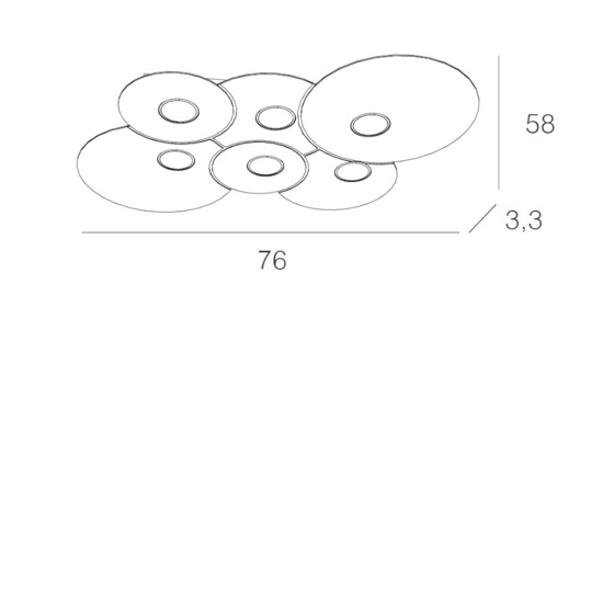 Plafoniera sabbia per soggiorno design moderna