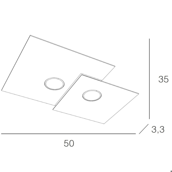 Plafoniera led design bianca moderna top light plate
