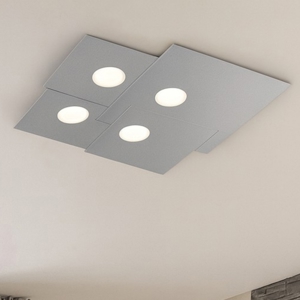 Plafoniera da cucina moderna quadrata grigio top light plate