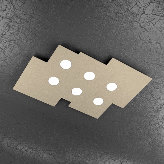 Plafoniera da cucina moderna design sabbia toplight plate