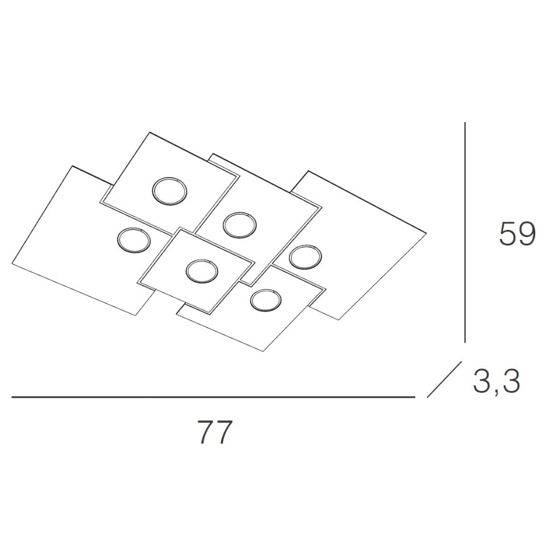 Plafoniera da cucina moderna design sabbia toplight plate