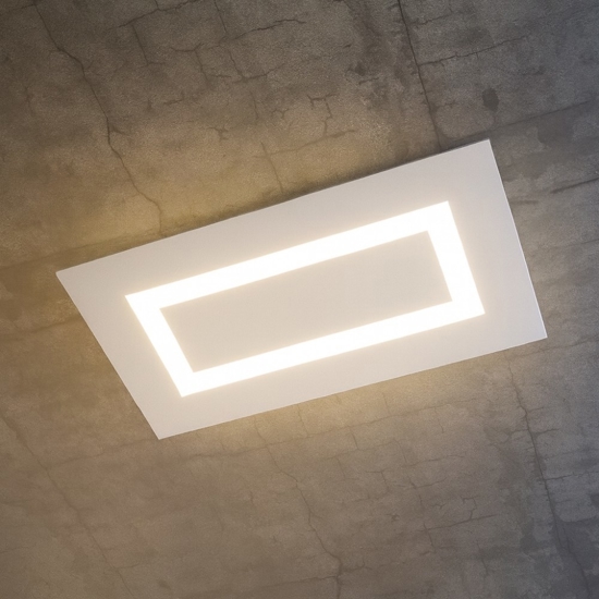 Toplight carpet grigio plafoniera moderna rettangolare