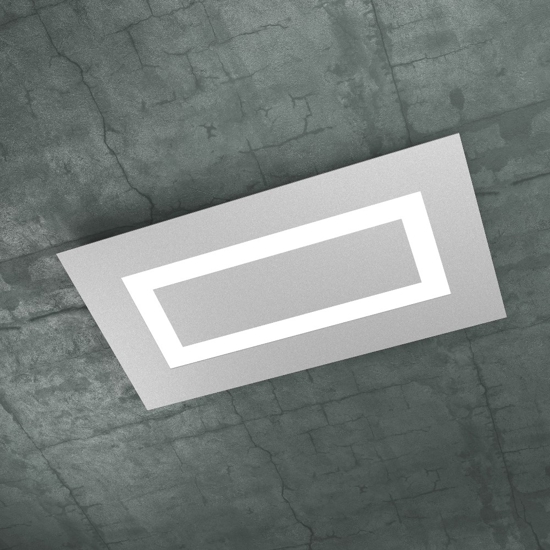 Toplight carpet grigio plafoniera moderna rettangolare