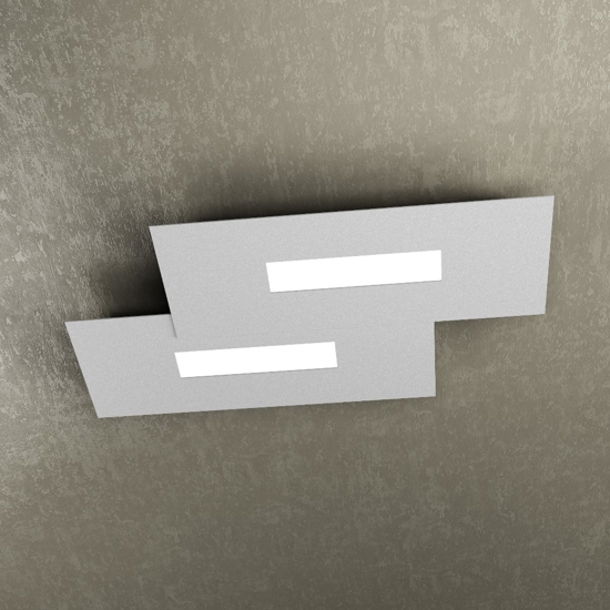 Wally top light plafoniera moderna grigio per ufficio