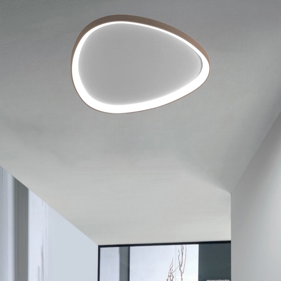 Grande plafoniera vivida lifering sabbia led 60w 3000k 4000k