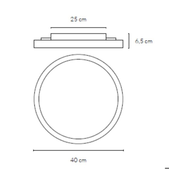 Vivida atena plafoniera da cucina 36w 3000k 4000k rotonda sabbia