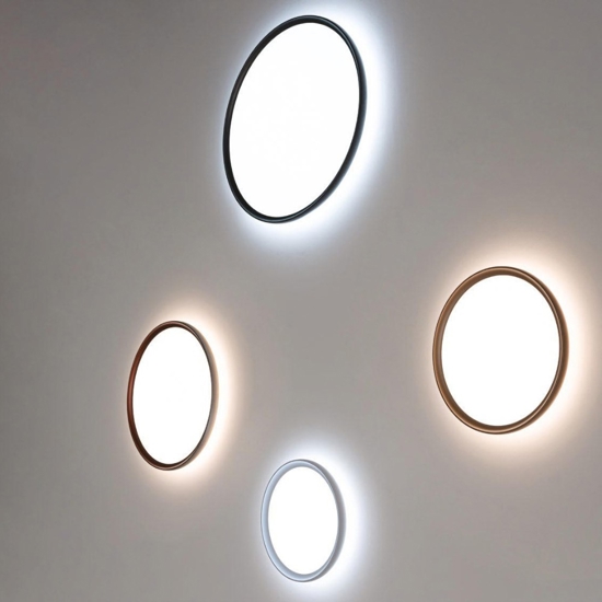 Plafoniera led 84w 3000k 4000k bianca atena vivida