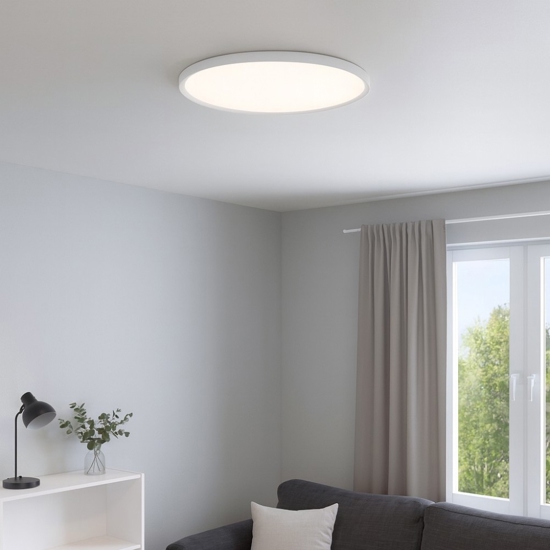 Plafoniera led 84w 3000k 4000k bianca atena vivida