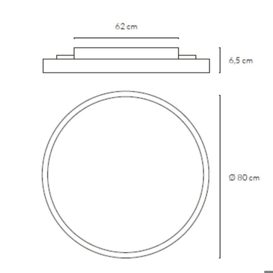 Plafoniera led 84w 3000k 4000k bianca atena vivida