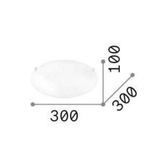 Lana pl2 ideal lux plafoniera in vetro 30 cm