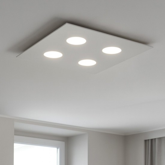 Plafoniera quadrata moderna bianca top light area