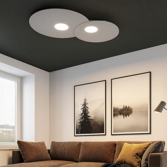 Plafoniera grigio toplight cloud design moderna nuvola