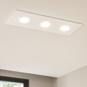 Plafoniera moderna vetro bianco top light path