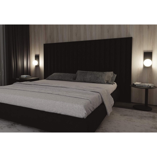 Applique da comodino moderna nera per camera da letto fp