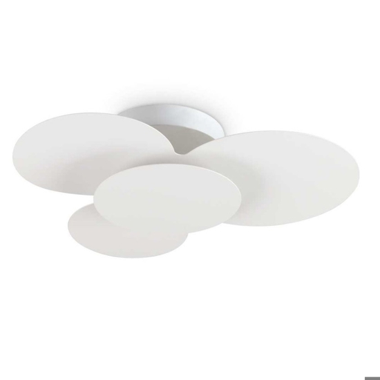 Cloud pl d52 ideal lux plafoniera led led 33w 3000k nuvola bianco opaco