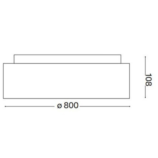 Ideal lux ziggy pl d080 plafoniera led 62w 3000k tonda bianca 80cm