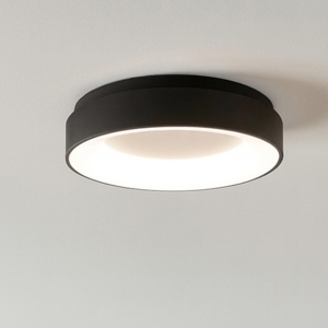 Inner-r plafoniera 48 rotonda nera led 40w 3000k 4000k dimmerabile vivida