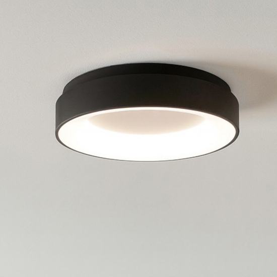 Inner-r plafoniera 48 rotonda nera led 40w 3000k 4000k dimmerabile vivida