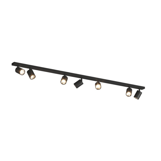 Plafoniera moderna toplight nero 7 faretti led orientabili