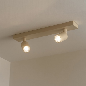Plafoniera toplight sabbia moderna due luci orientabili