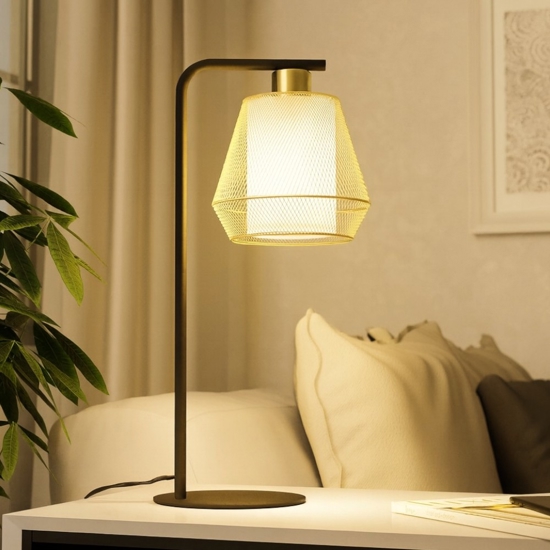 Ciudadela eglo lampada da tavolo con doppio paralume