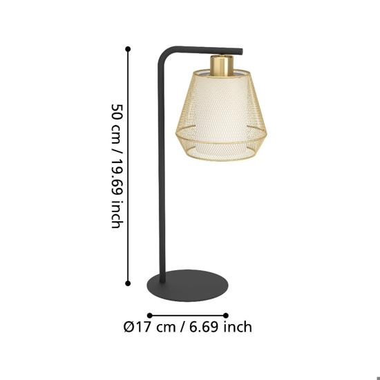 Ciudadela eglo lampada da tavolo con doppio paralume