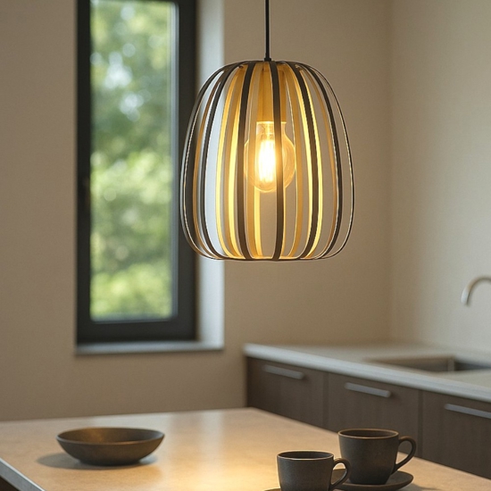 Encinitos eglo lampada a sospensione per cucina moderna paralume traforato