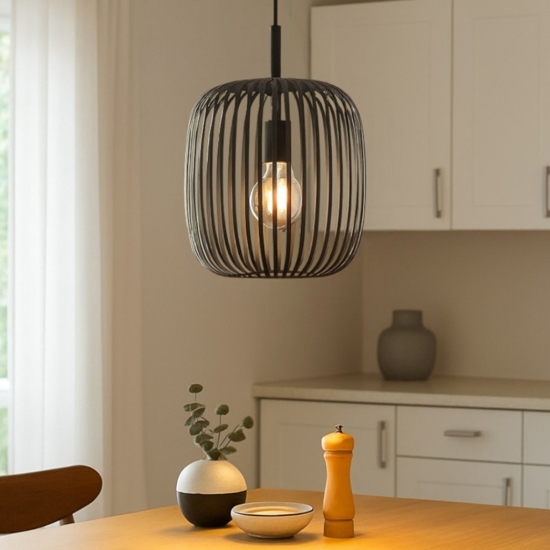 Romazzina eglo lampada a sospensione design orientale colore nero