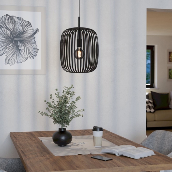 Romazzina eglo lampada a sospensione design orientale colore nero