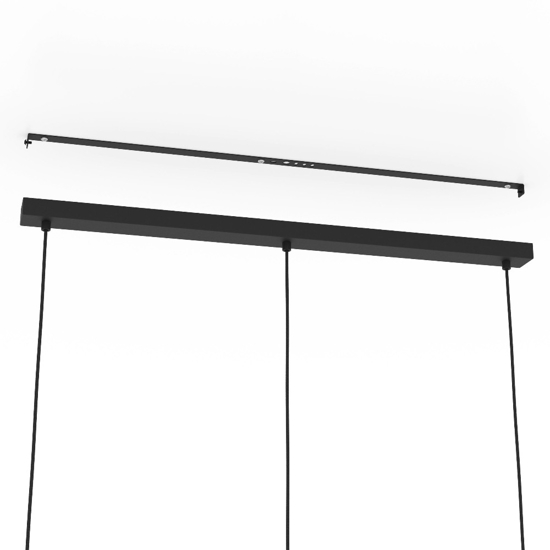 Romazzina eglo lampadario da cucina colore nero con 3 luci pendenti