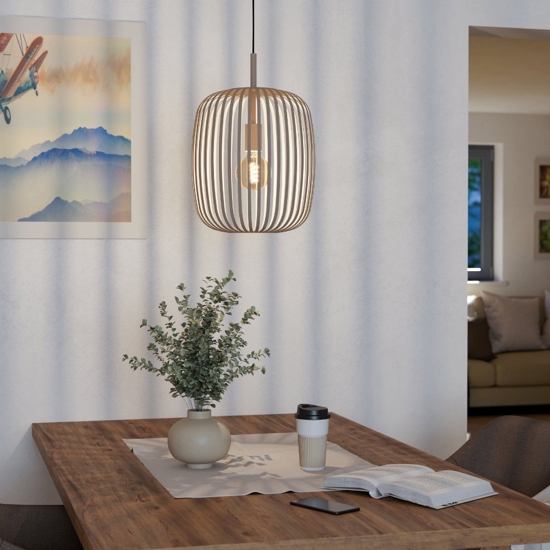 Romazzina eglo lampada a sospensione per cucina minimal colore sabbia