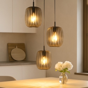 Romazzina eglo lampadario da cucina con portalampade traforati