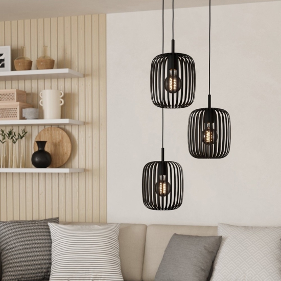 Romazzina eglo lampadario da cucina con portalampade traforati