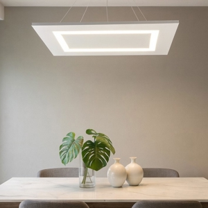 Carpet top light lampadario bianco led moderno 91w da salotto