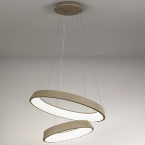 Affralux anelli diodi sabbia lampadario cerchi led 54w 3200k tortora