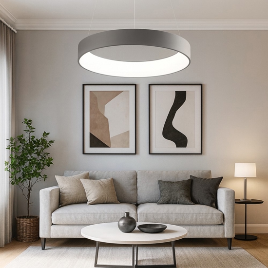 Affralux band diodi 80cm lampadario cerchio led antracite