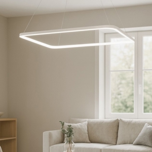 Lampadario a led 33w design moderno bianco affralux aluring